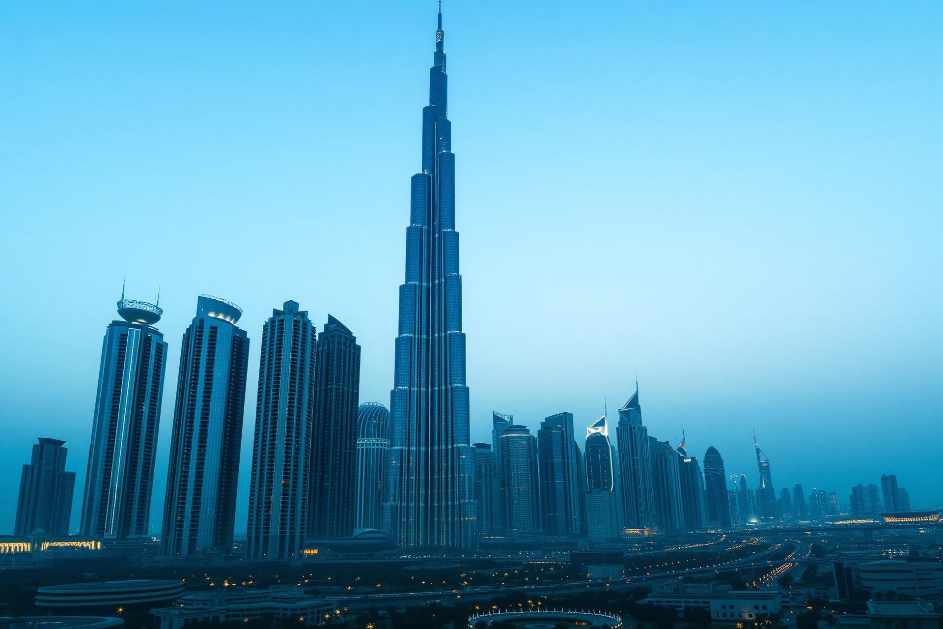 Dubai skyline at dusk